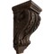 Ekena Millwork 5"W x 5"D x 10"H Medium Acanthus Wood Corbel, Walnut CORW05X05X10ACWA - alternate 1